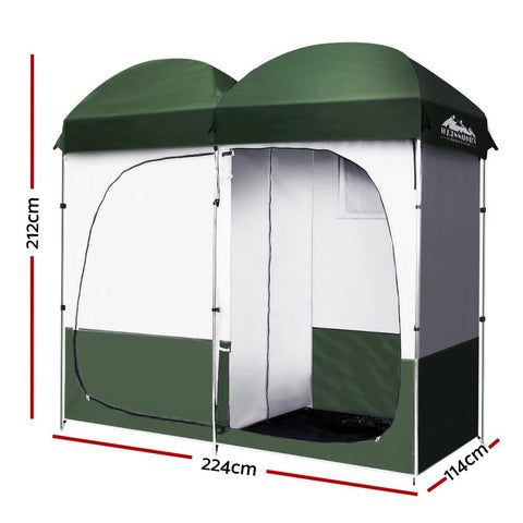 Weisshorn Double Camping Shower Toilet Tent Outdoor Portable Change